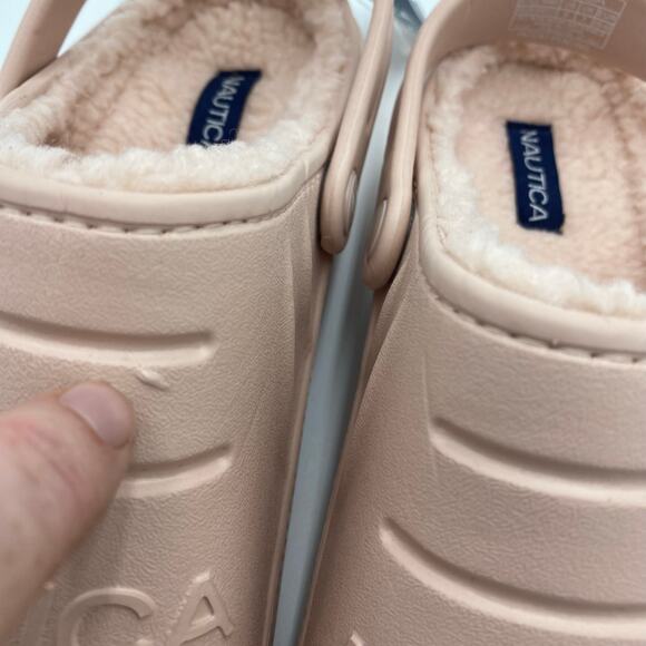 Nautica Clogs Women's 9 Slip On Fleece Lined Soft Pink - Picture 3 of 7